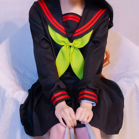 Demon Slayer: Kimetsu no Yaiba Nezuko Kamado, Makomo, Shinobu Kochou Cosplay Sailor Uniform - Coscosmos