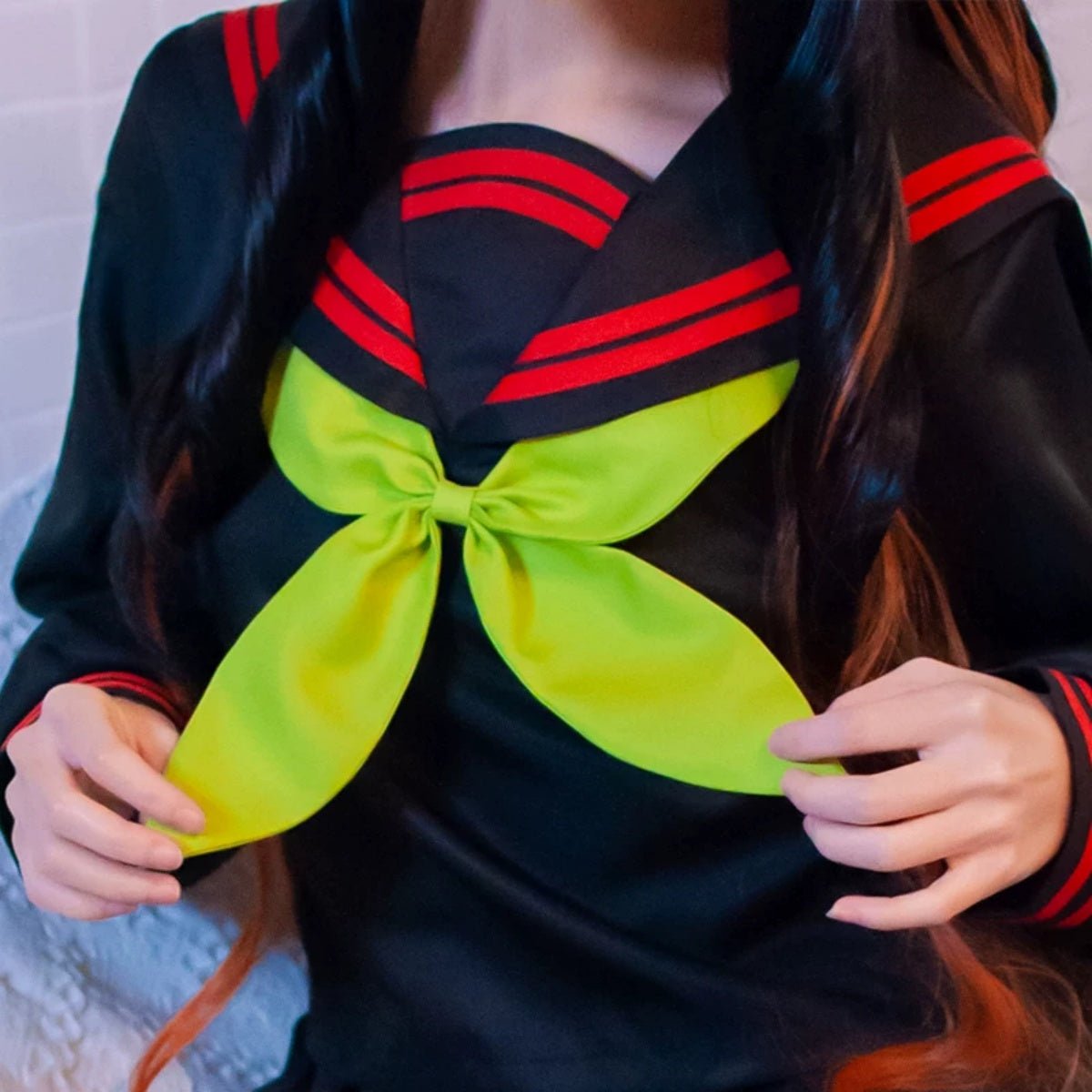 Demon Slayer: Kimetsu no Yaiba Nezuko Kamado, Makomo, Shinobu Kochou Cosplay Sailor Uniform - Coscosmos