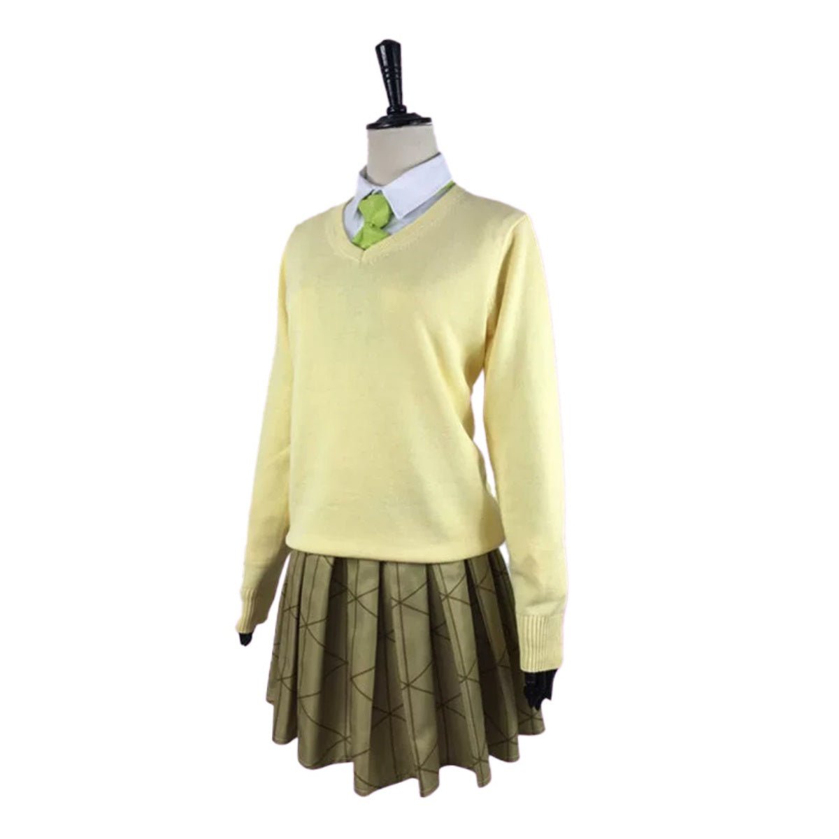 Demon Slayer Kimetsu no Yaiba Shinobu Kocho & Zenitsu Agatsuma Demon Slayer Academy JK Uniform Cosplay Costume - Coscosmos