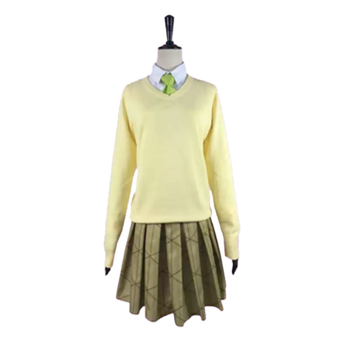 Demon Slayer Kimetsu no Yaiba Shinobu Kocho & Zenitsu Agatsuma Demon Slayer Academy JK Uniform Cosplay Costume - Coscosmos