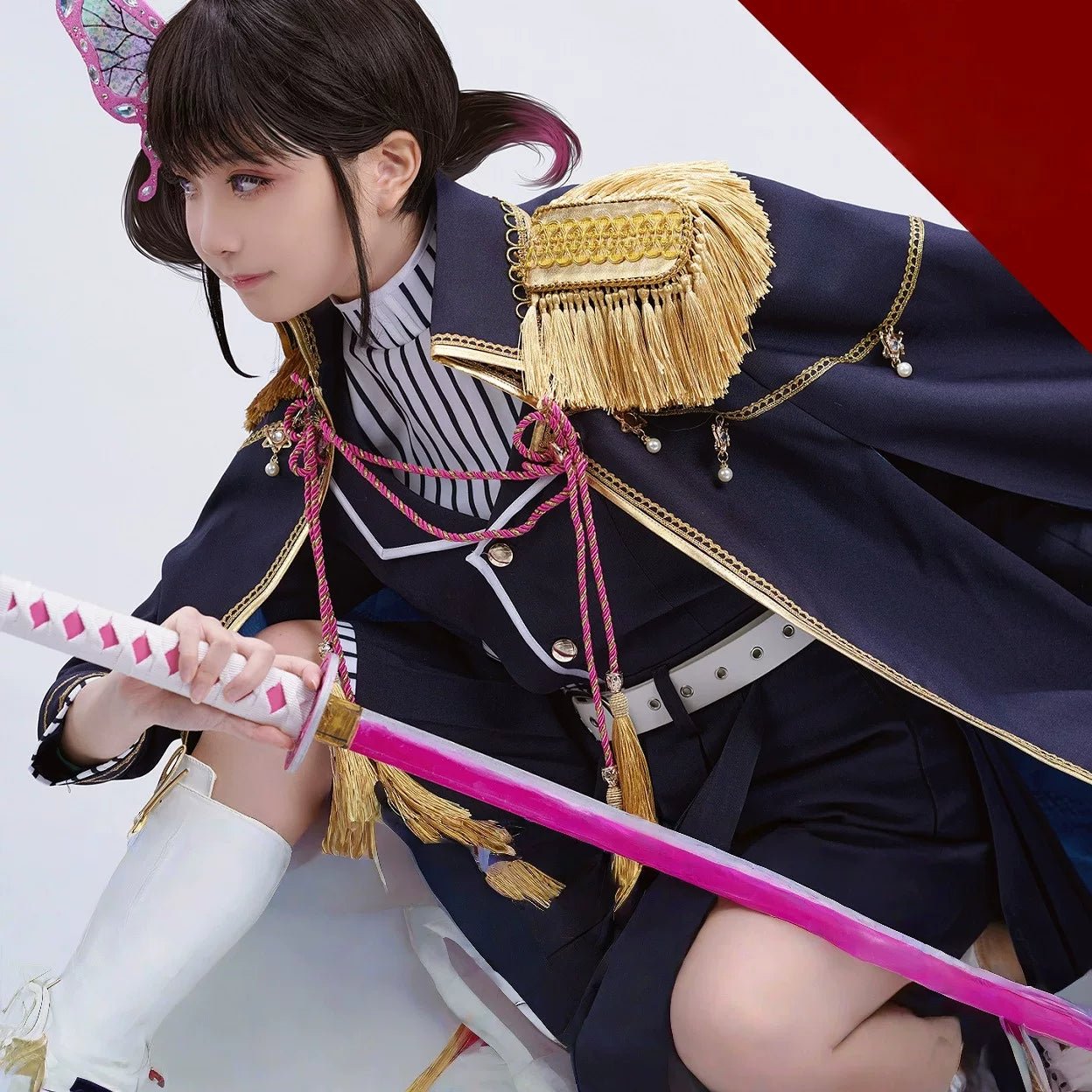 Demon Slayer: Kimetsu no Yaiba Tanjiro Kamado, Giyu Tomioka, Mitsuri Kanroji, Shinobu Kocho, Muichiro Tokito, Obanai Iguro Cosplay Costume - Coscosmos