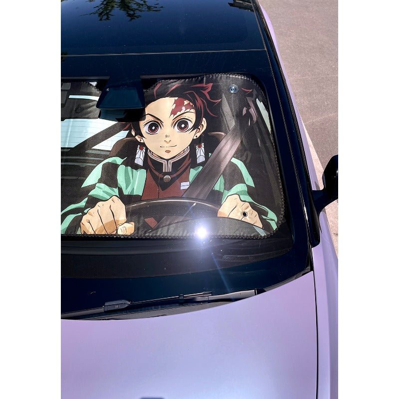 Demon Slayer Kimetsu no Yaiba Tanjiro Kamado Nezuko Car Sunshade - Coscosmos