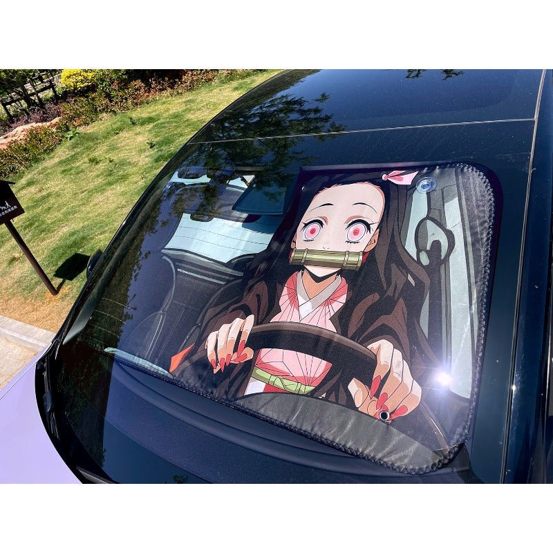 Demon Slayer Kimetsu no Yaiba Tanjiro Kamado Nezuko Car Sunshade - Coscosmos