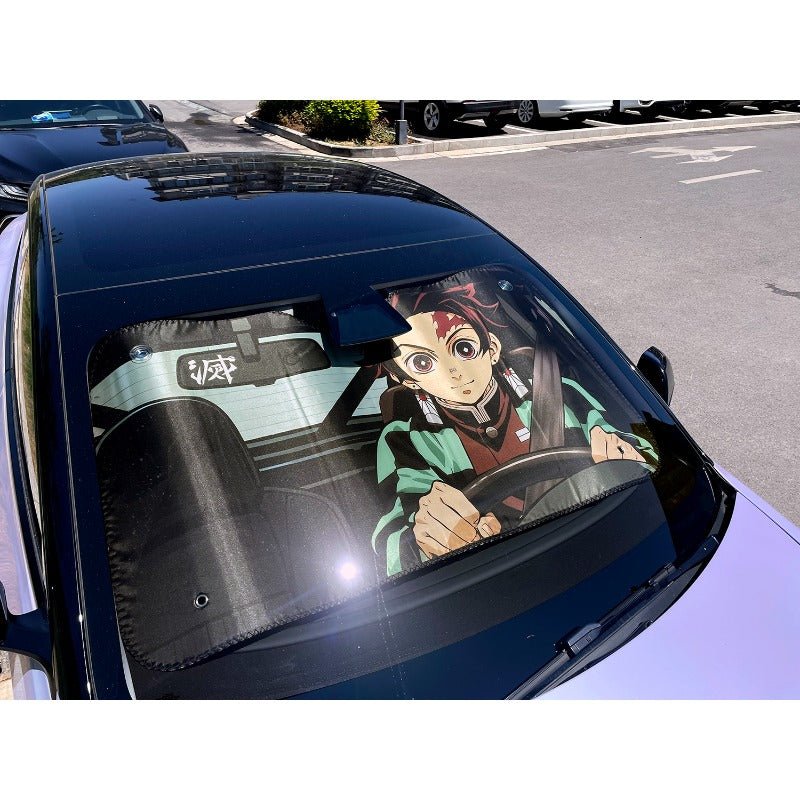 Demon Slayer Kimetsu no Yaiba Tanjiro Kamado Nezuko Car Sunshade - Coscosmos