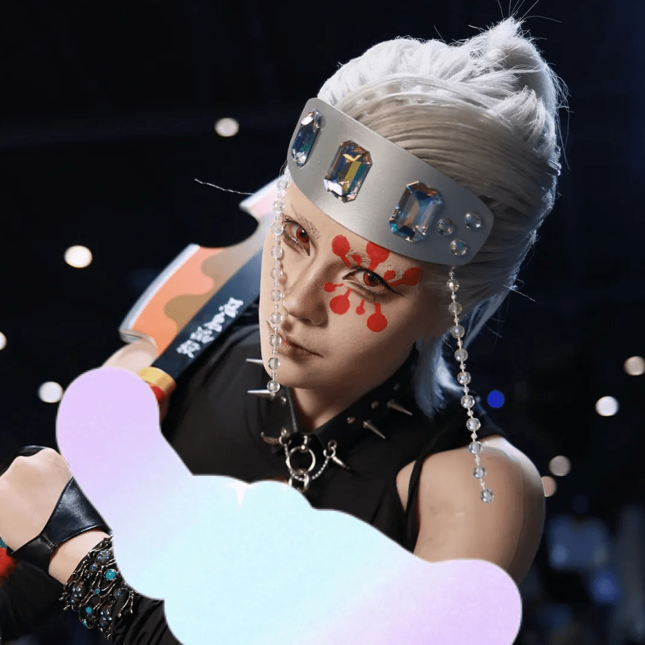 Demon Slayer: Kimetsu no Yaiba Tengen Uzui Sound Hashira Headdress Cosplay Prop, High Quality Costume Accessory - Coscosmos