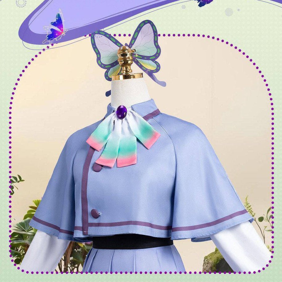 Demon Slayer Kochou Shinobu Cosplay Costume Full Dress Set - Coscosmos