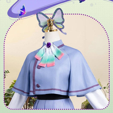 Demon Slayer Kochou Shinobu Cosplay Costume Full Dress Set - Coscosmos