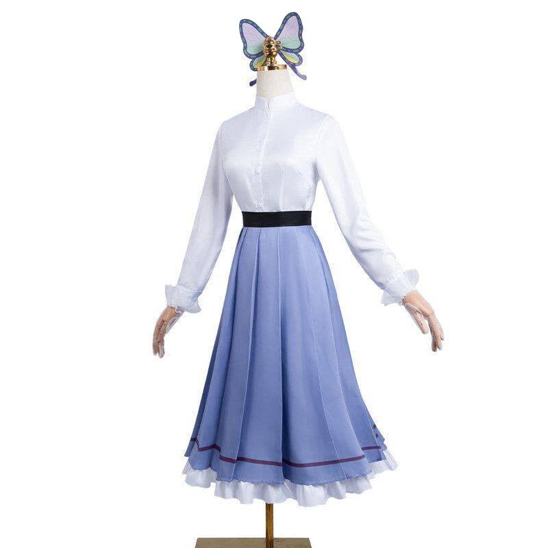 Demon Slayer Kochou Shinobu Cosplay Costume Full Dress Set - Coscosmos