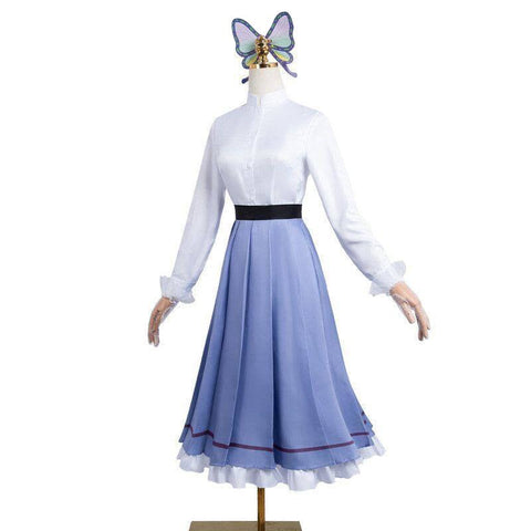 Demon Slayer Kochou Shinobu Cosplay Costume Full Dress Set - Coscosmos