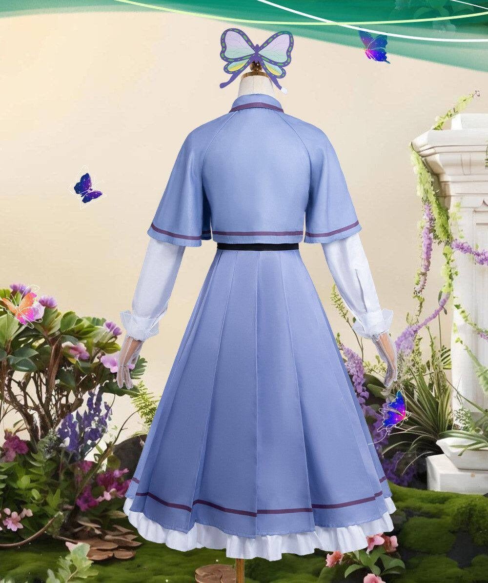 Demon Slayer Kochou Shinobu Cosplay Costume Full Dress Set - Coscosmos