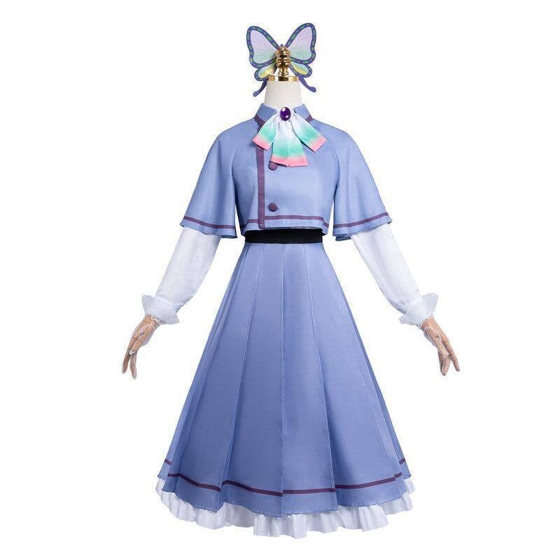 Demon Slayer Kochou Shinobu Cosplay Costume Full Dress Set - Coscosmos