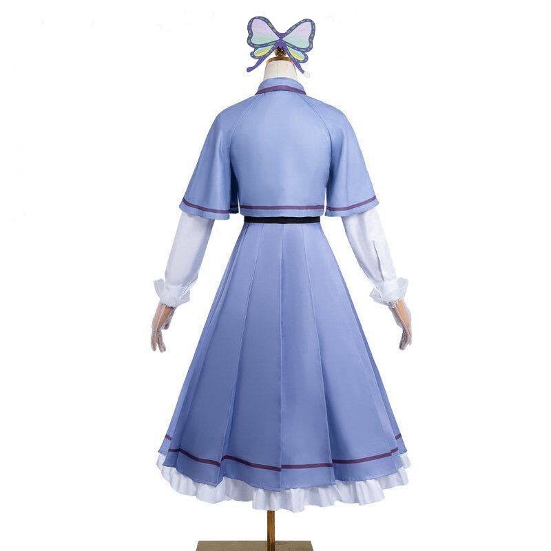 Demon Slayer Kochou Shinobu Cosplay Costume Full Dress Set - Coscosmos