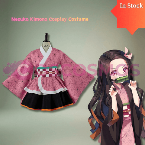 Demon Slayer Nezuko Kimono Cosplay Costume – Authentic Anime Outfit - Coscosmos