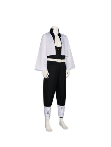 Demon Slayer Wind Hashira Sanemi Shinazugawa Cosplay Outfit with Wig - Coscosmos