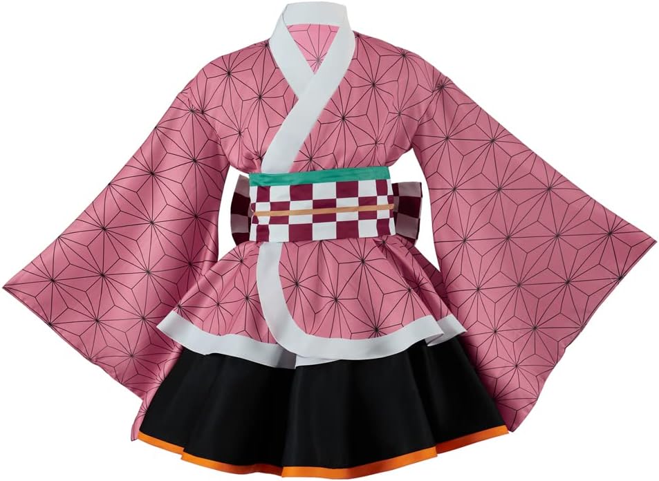 Demon Slayer: Zenitsu Yellow Triangle Haori - Officially Licensed Cosplay Kimono Robe - Coscosmos
