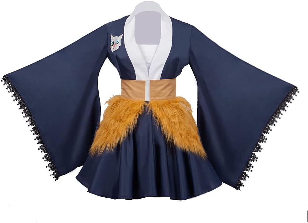 Demon Slayer: Zenitsu Yellow Triangle Haori - Officially Licensed Cosplay Kimono Robe - Coscosmos