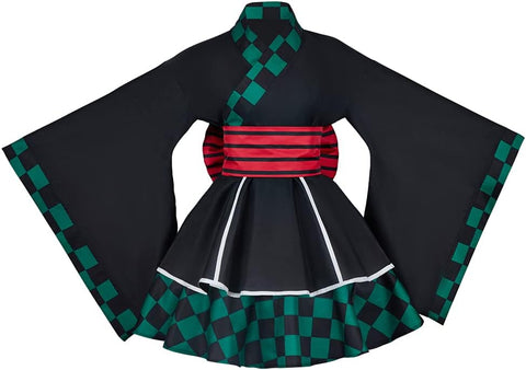 Demon Slayer: Zenitsu Yellow Triangle Haori - Officially Licensed Cosplay Kimono Robe - Coscosmos