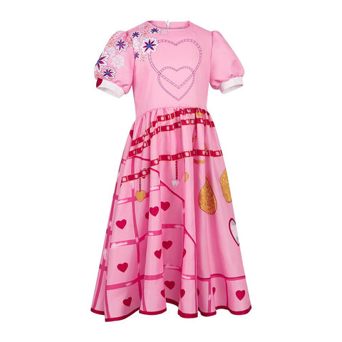 Descendants 4 Red Queen Rise Red Dress Cosplay Costume For Kids - Coscosmos