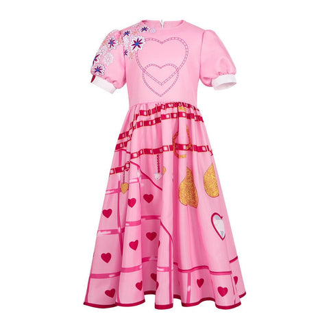 Descendants 4 Red Queen Rise Red Dress Cosplay Costume For Kids - Coscosmos