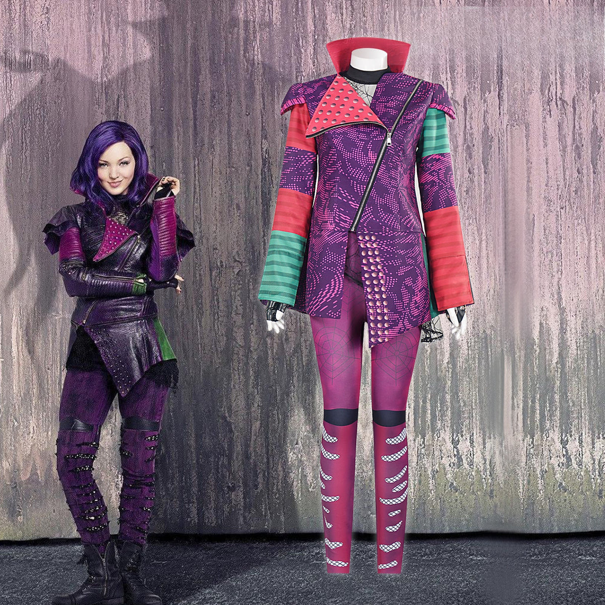 Descendants 4: Rise of Red Mal Cosplay Costume – Purple Outfit for Stage Performance - Coscosmos