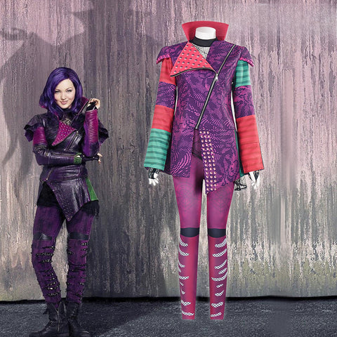 Descendants 4: Rise of Red Mal Cosplay Costume – Purple Outfit for Stage Performance - Coscosmos
