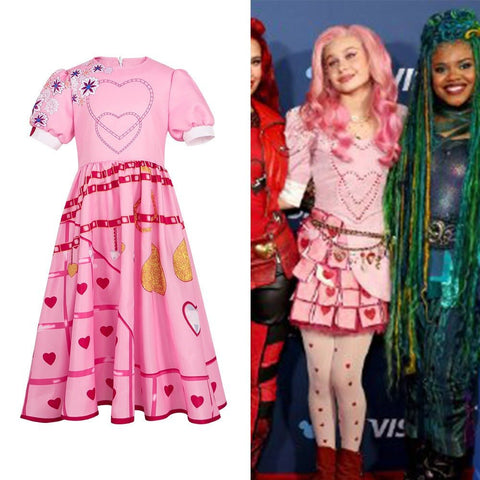 Descendants Princess Mal Serise Cospaly Costume Womens Purple/Red/Blue/Pink - Coscosmos