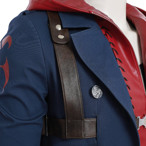 Devil May Cry 4 Nero Full Cosplay Costume Set - Official Replica Outfit with Red Queen & Blue Rose - Coscosmos