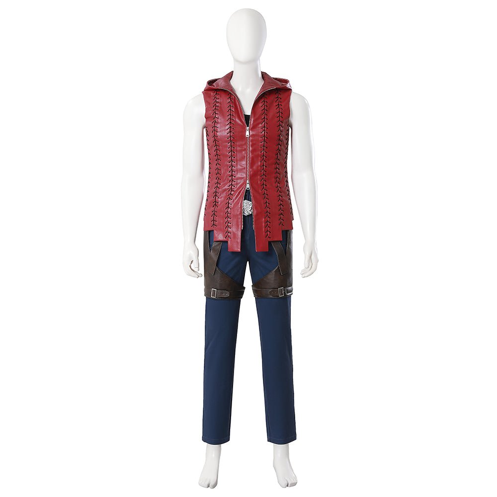 Devil May Cry 4 Nero Full Cosplay Costume Set - Official Replica Outfit with Red Queen & Blue Rose - Coscosmos