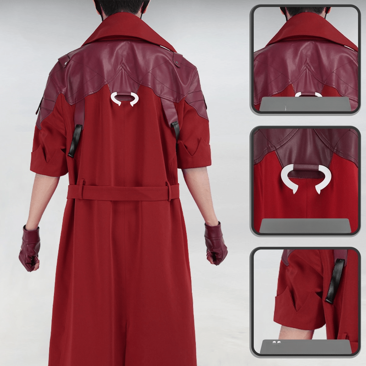 Devil May Cry 5 Dante Leather Coat Halloween Cosplay Jacket Outfit - Coscosmos
