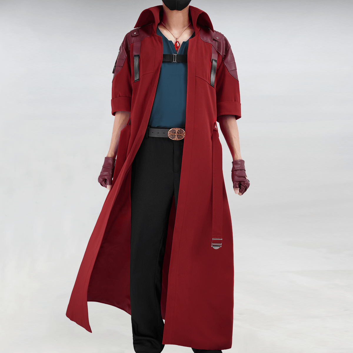 Devil May Cry 5 Dante Leather Coat Halloween Cosplay Jacket Outfit - Coscosmos