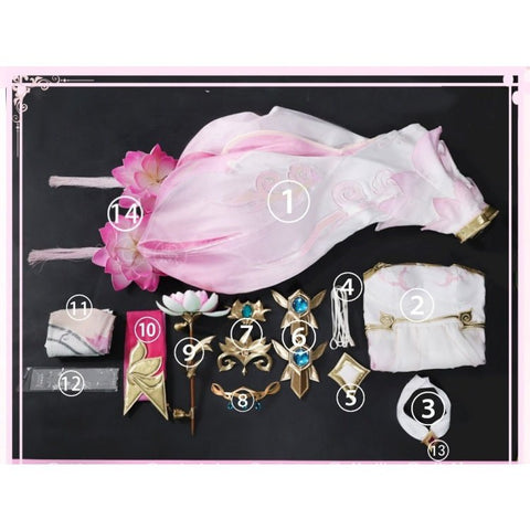 Diao Chan's Peerless Dancer Cosplay Costume - Original Skin Outfit from Honor of Kings - Coscosmos