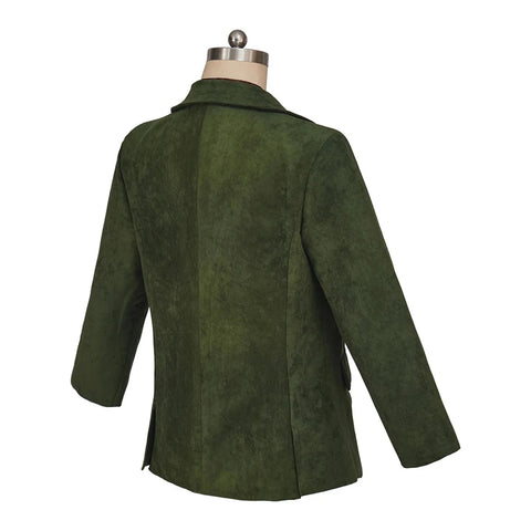 Disco Elysium Green Jacket with Tie - Official Inspired Detective Vintage Blazer Costume - Coscosmos