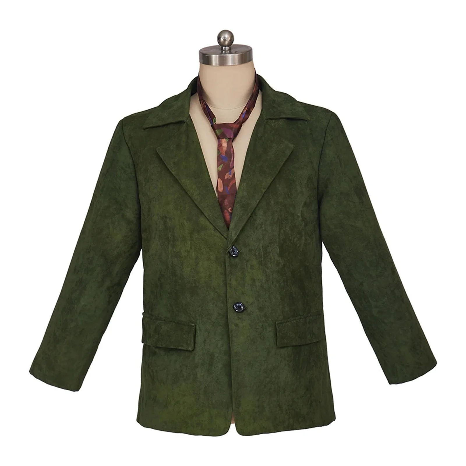 Disco Elysium Green Jacket with Tie - Official Inspired Detective Vintage Blazer Costume - Coscosmos