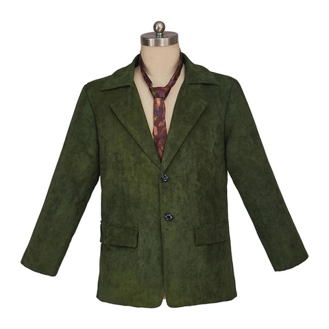 Disco Elysium Green Jacket with Tie - Official Inspired Detective Vintage Blazer Costume - Coscosmos