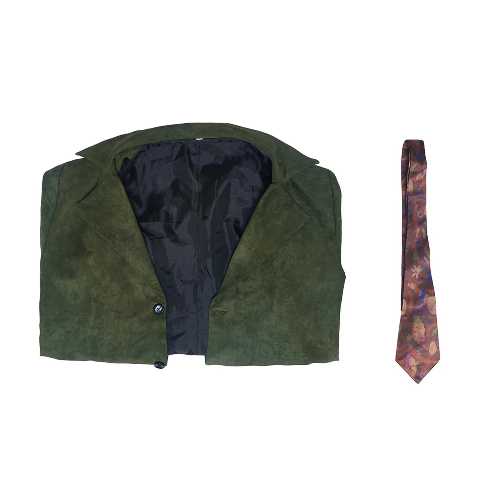 Disco Elysium Green Jacket with Tie - Official Inspired Detective Vintage Blazer Costume - Coscosmos