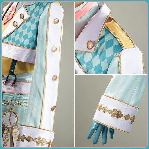 Disney Twisted - Wonderland Floyd Leech White Rabbit Festival Outfit Cosplay Costume - Coscosmos