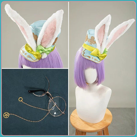 Disney Twisted - Wonderland Floyd Leech White Rabbit Festival Outfit Cosplay Costume - Coscosmos