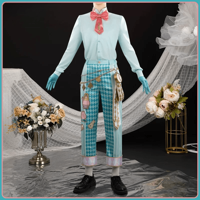 Disney Twisted - Wonderland Floyd Leech White Rabbit Festival Outfit Cosplay Costume - Coscosmos