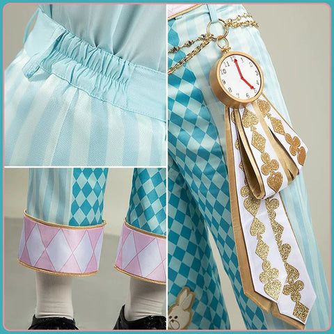 Disney Twisted - Wonderland Floyd Leech White Rabbit Festival Outfit Cosplay Costume - Coscosmos