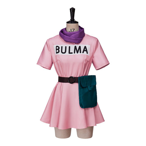 Dragon Ball Bulma Cosplay Costume Dress Halloween Carnival Outfit Accessories - Coscosmos