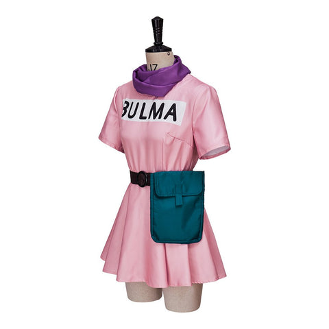 Dragon Ball Bulma Cosplay Costume Dress Halloween Carnival Outfit Accessories - Coscosmos