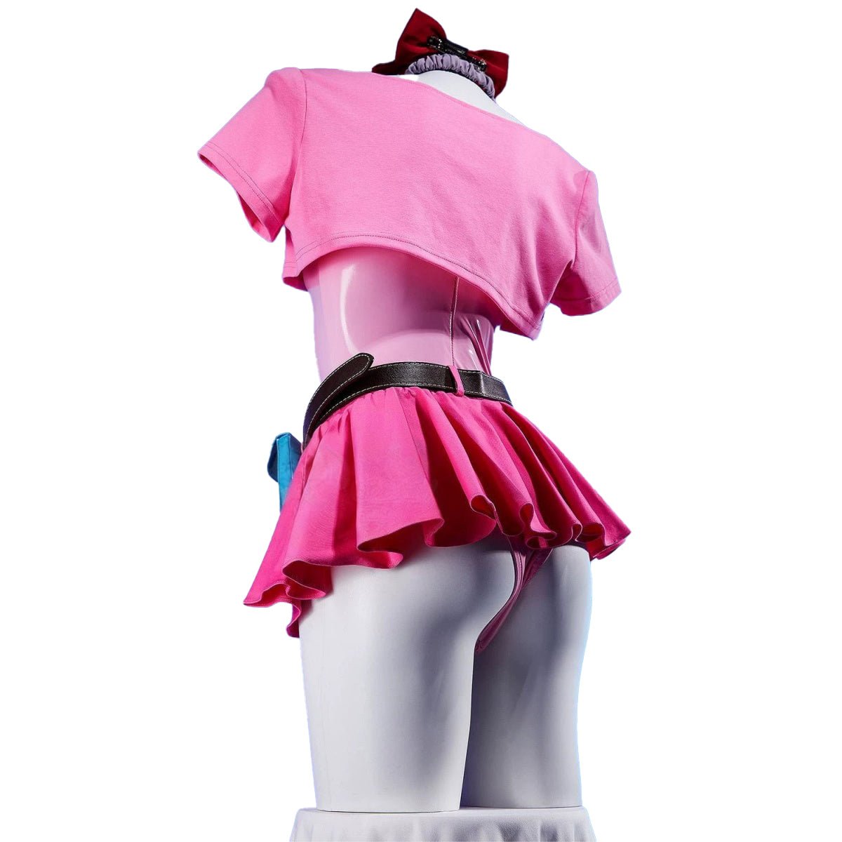 Dragon Ball Bulma PU Leather Dress Cosplay Costume - Coscosmos