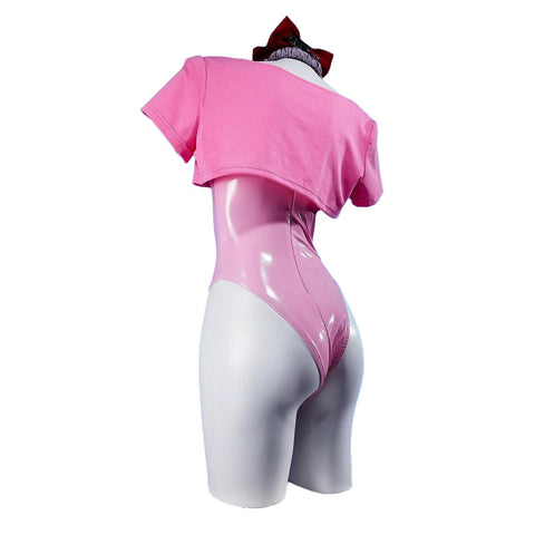 Dragon Ball Bulma PU Leather Dress Cosplay Costume - Coscosmos