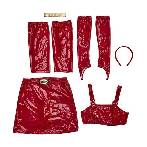 Dragon Ball Cosplay Costume - Bulma's Sexy Leather Skirt Complete Cosplay Outfit - Coscosmos