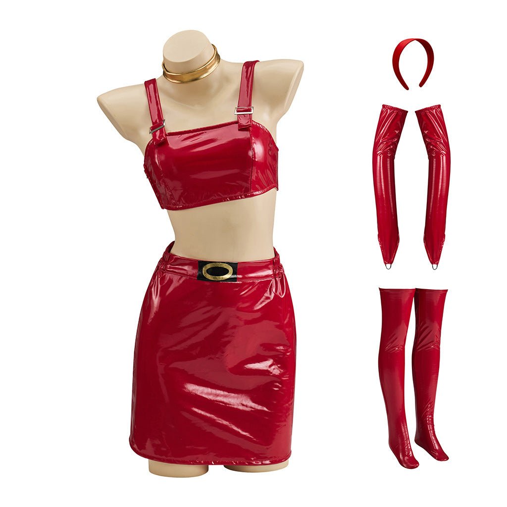 Dragon Ball Cosplay Costume - Bulma's Sexy Leather Skirt Complete Cosplay Outfit - Coscosmos