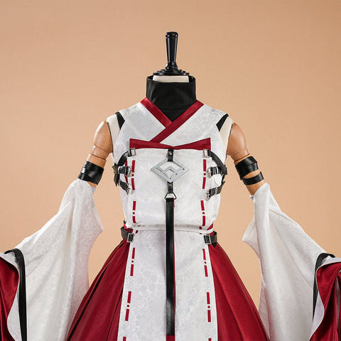 Dragon Raja Uesugi Erii Short Miko Cosplay Costume - Coscosmos