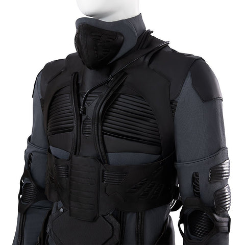 Dune Costume Paul, Chani Atreides Fremen Stillsuit Costume Set with Mask, Shoes - Coscosmos