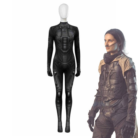 Dune Costume Paul, Chani Atreides Fremen Stillsuit Costume Set with Mask, Shoes - Coscosmos