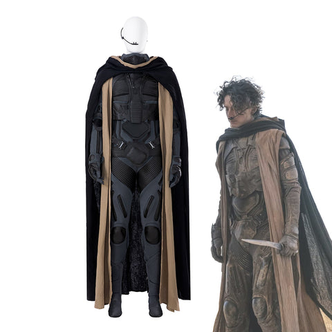Dune Costume Paul, Chani Atreides Fremen Stillsuit Costume Set with Mask, Shoes - Coscosmos