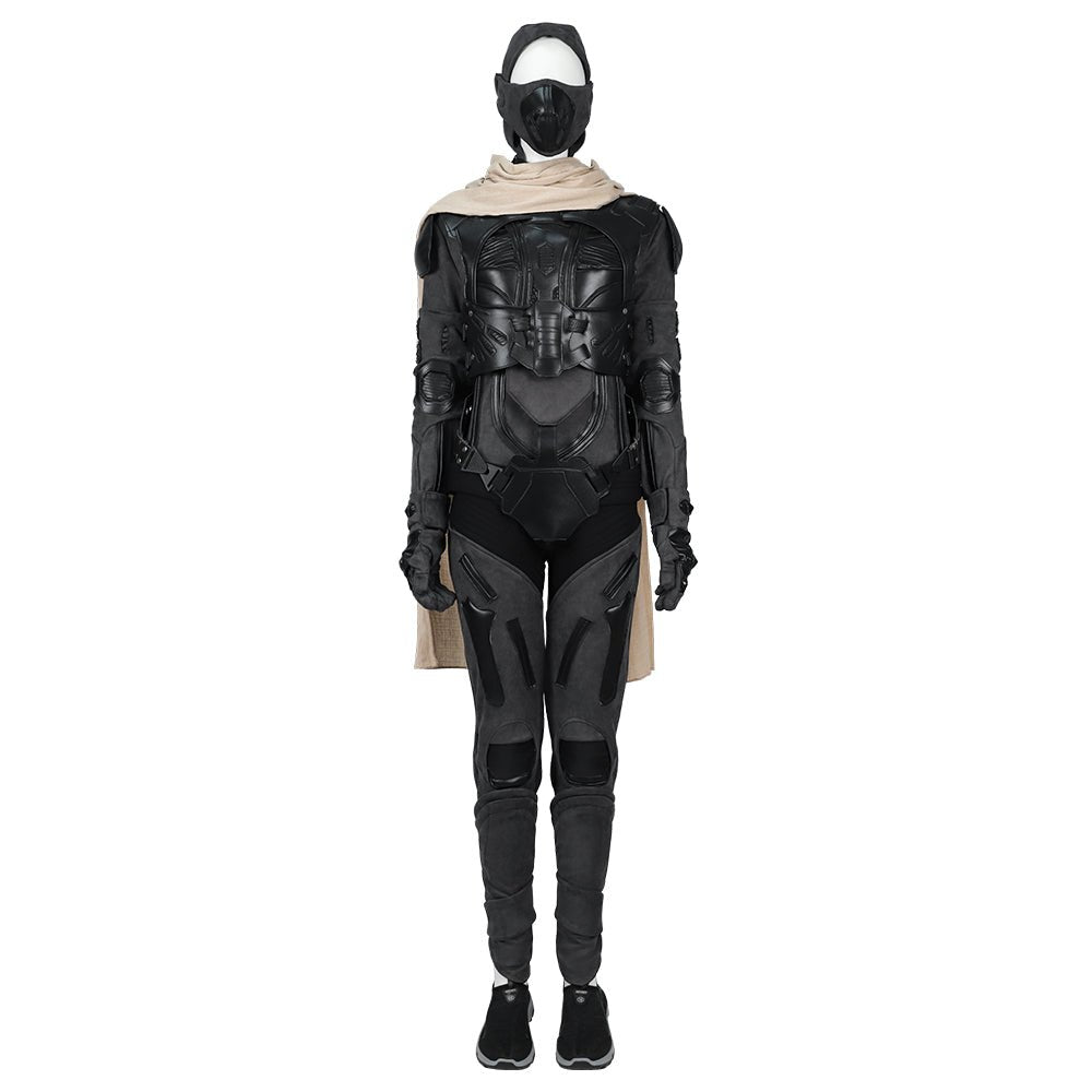 Dune Costume Paul, Chani Atreides Fremen Stillsuit Costume Set with Mask, Shoes - Coscosmos